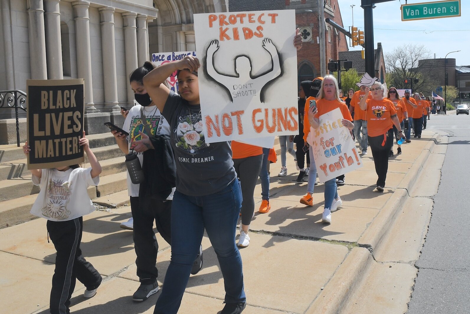 Scenes from the anti-gun violence march in downtown Battle Creek.