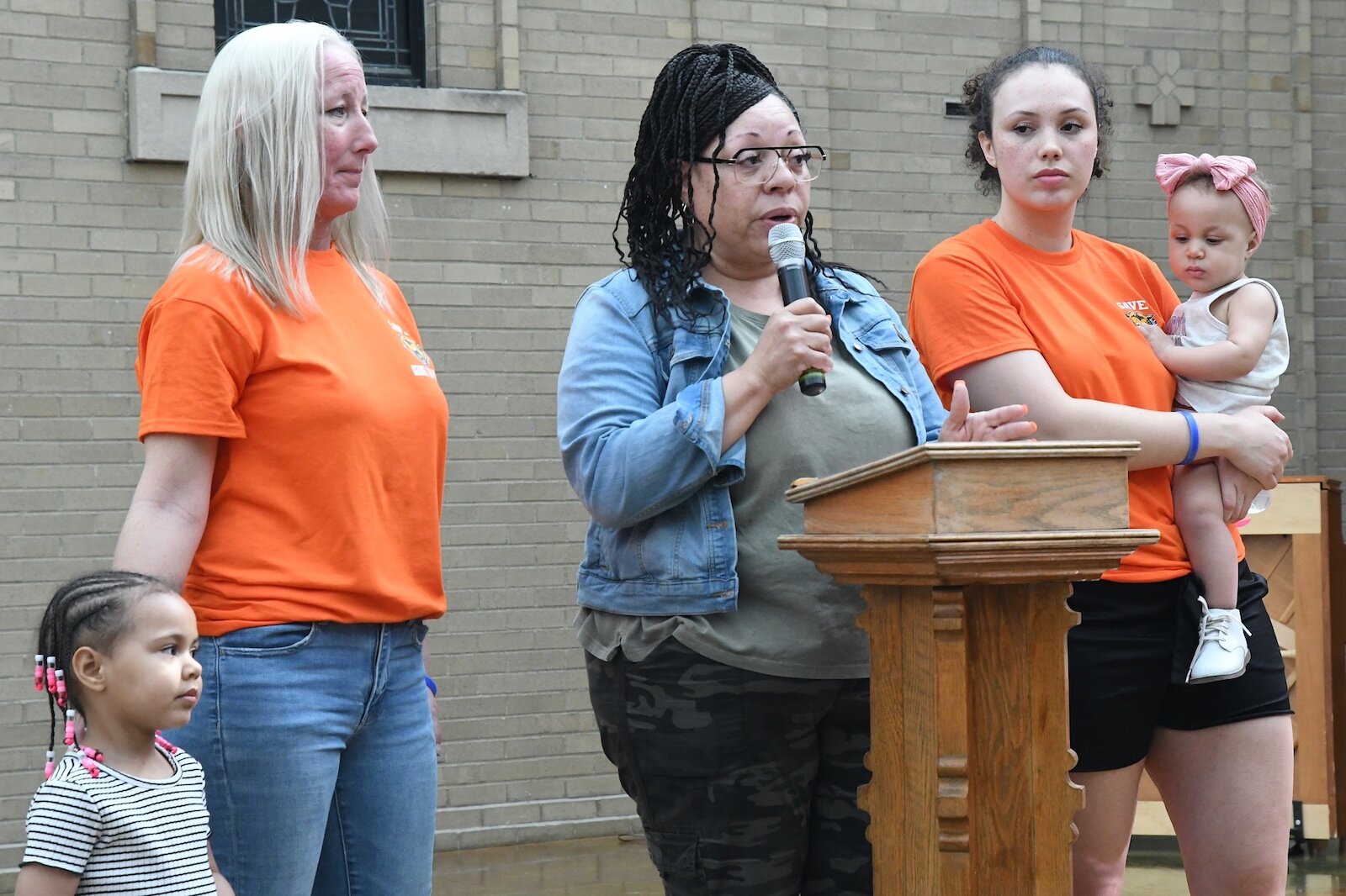 Joseph Bowser was shot dead in 2018. His aunt, Shanette Bowser, speaks during an ant-gun violence rally in downtown Battle Creek.