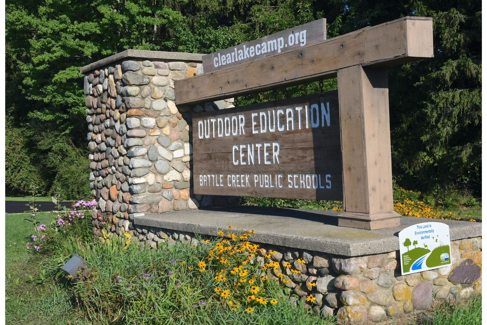 The Battle Creek Outdoor Education Center is located at Clear Lake Camp in Barry County.