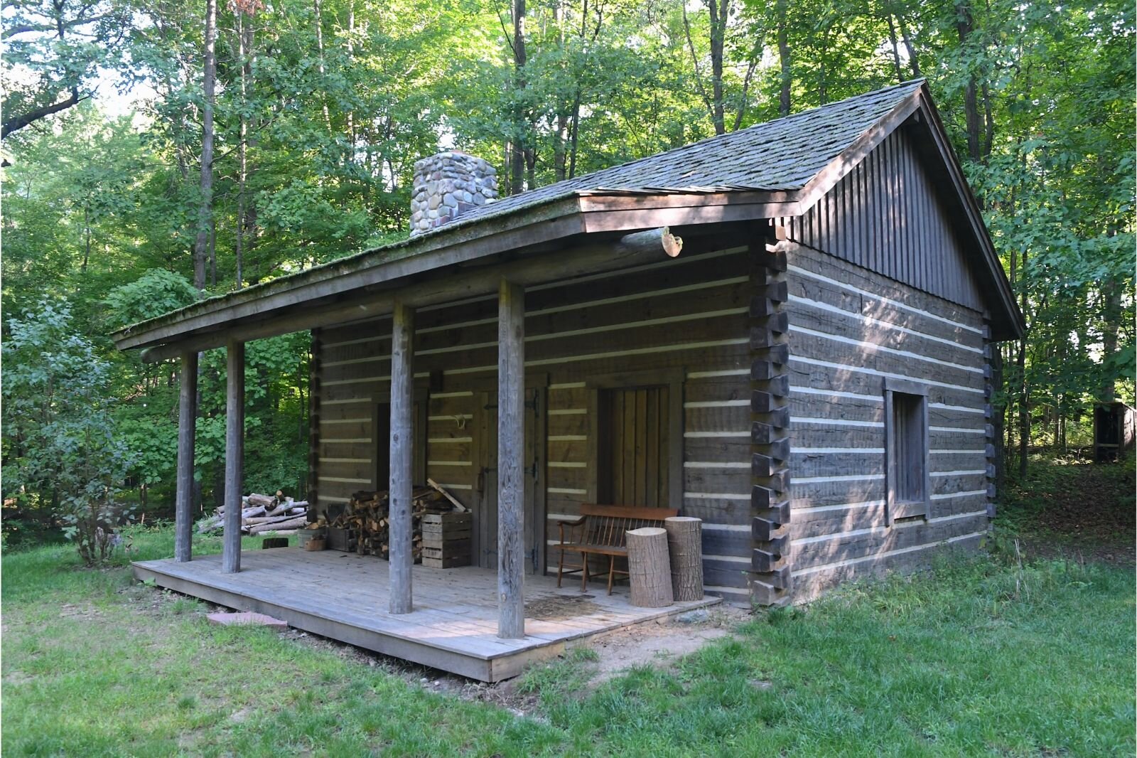 The Pioneer Cabin at the Battle Creek Outdoor Education Center.