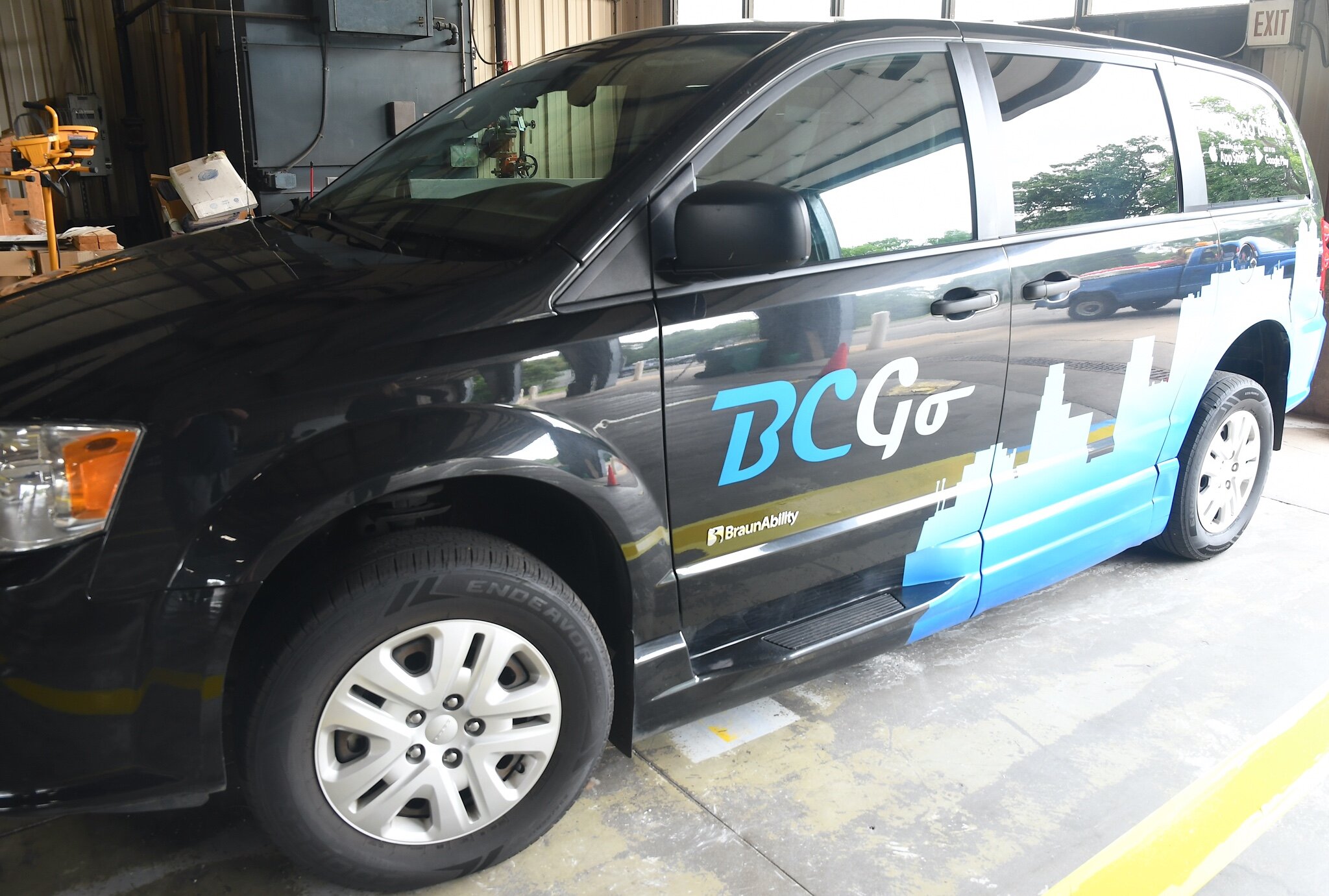 A vehicle in the fleet operated by BC Transit.