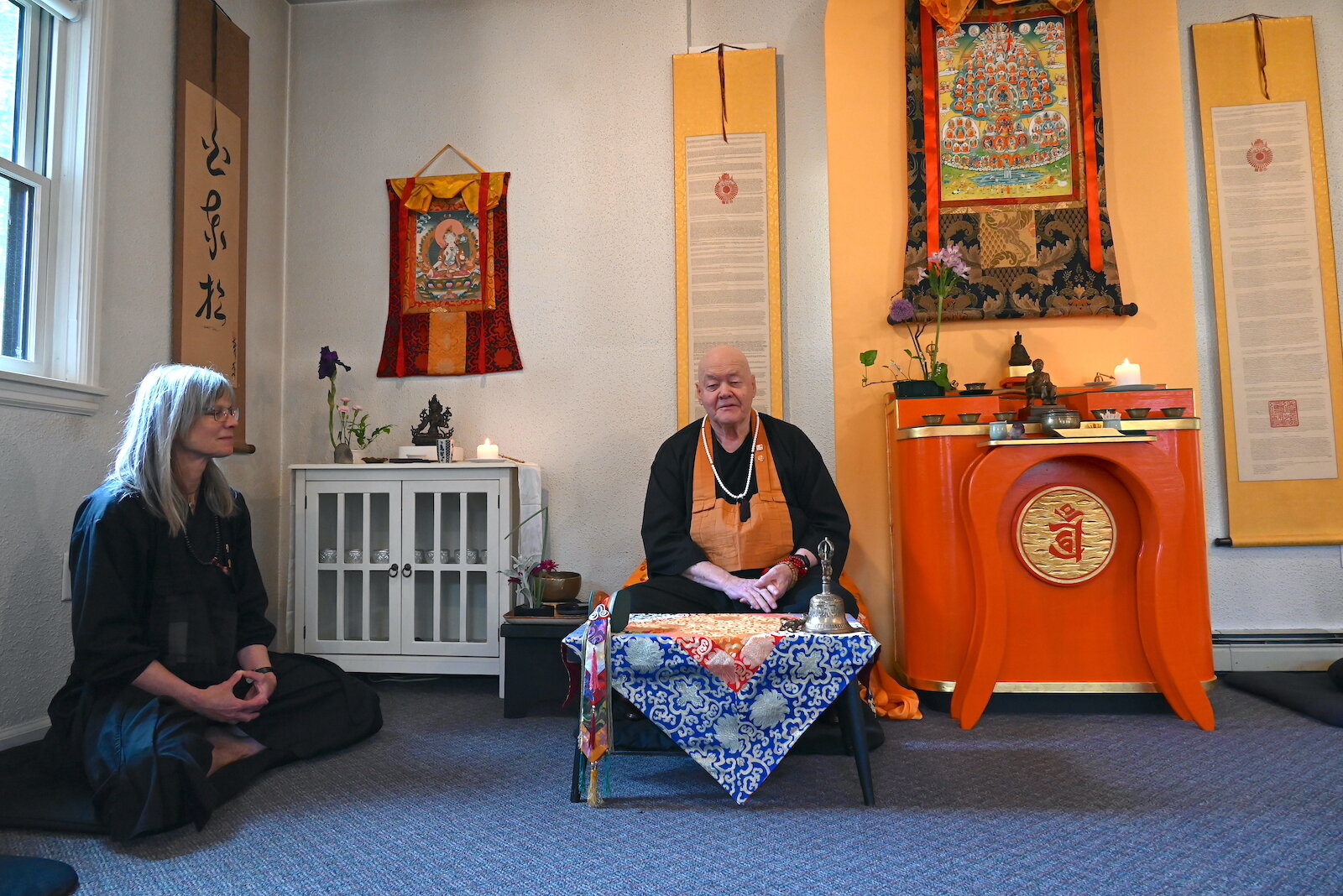 Sokuzan, founding abbot of SokukoJi Buddhist Temple Monastery, is seen with Ondo, executive director.