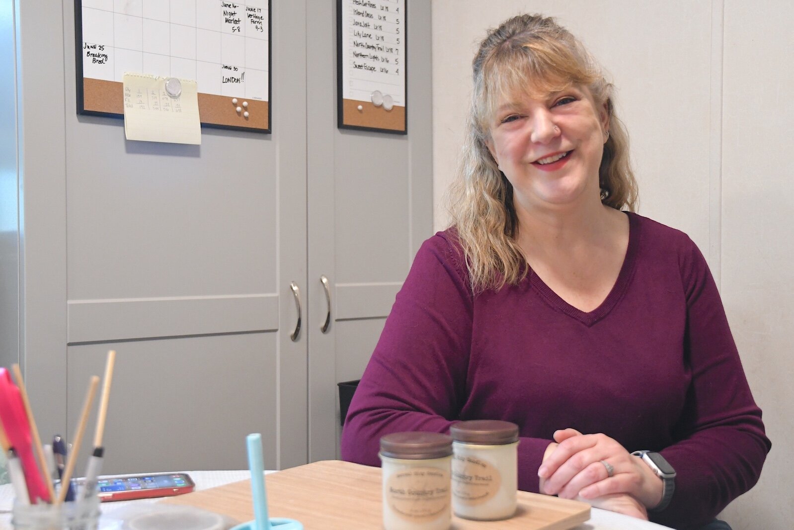 Kellee VanValkenburg, founder of Cereal City Candles, started making scented candles during the pandemic.