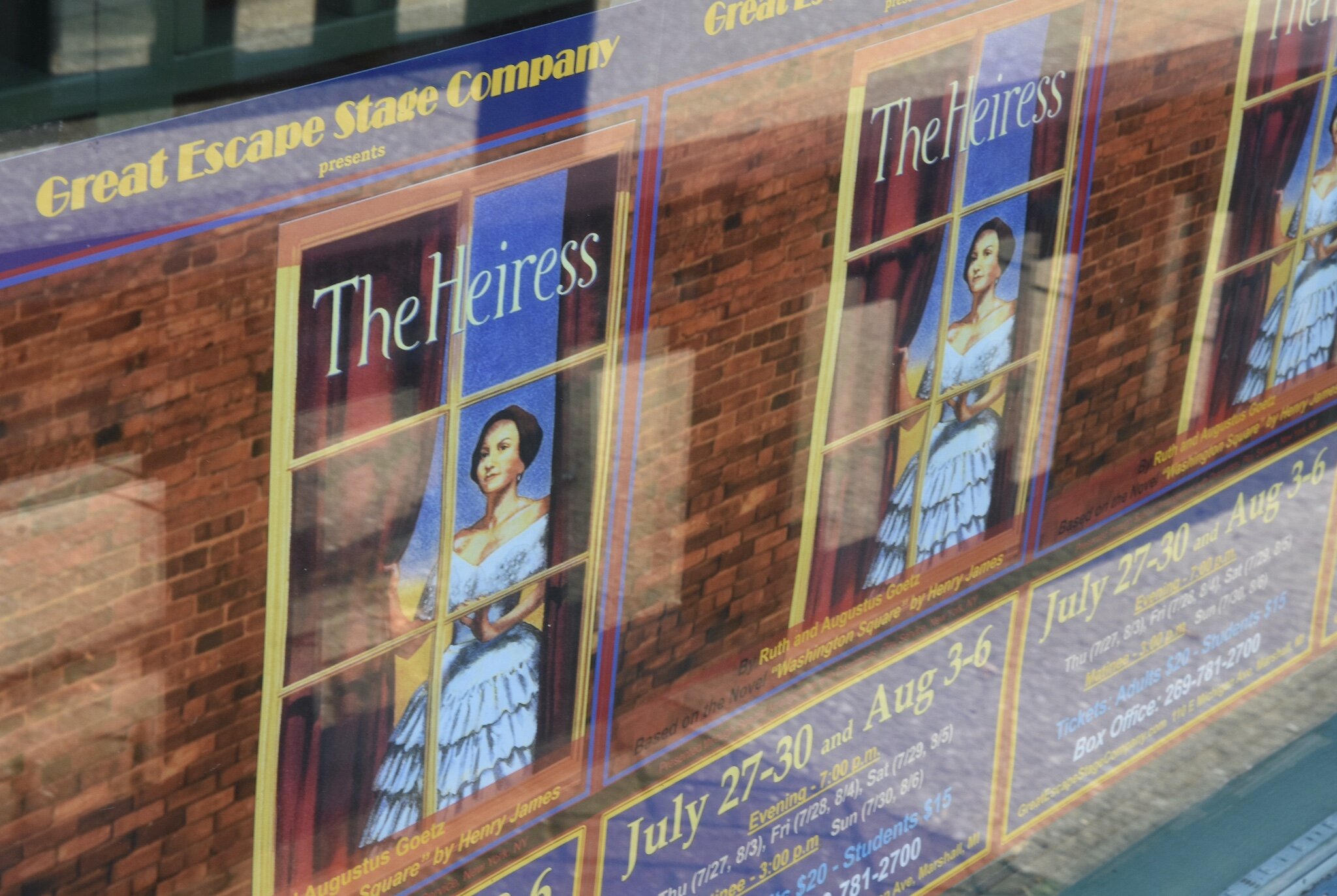 “The Heiress” is the next production of Marshall’s Great Escape Stage Company.