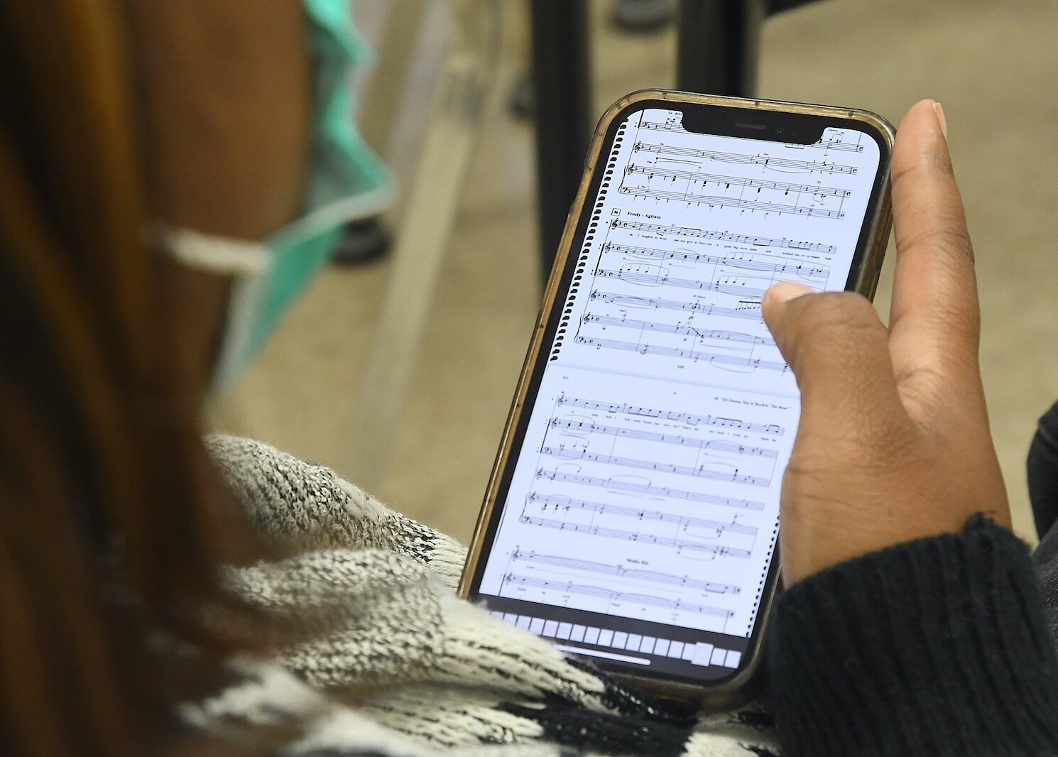 Kalyse Connor and other Western Michigan University students rehearse for an upcoming performance of “Guys and Dolls” with the Battle Creek Symphony Orchestra.