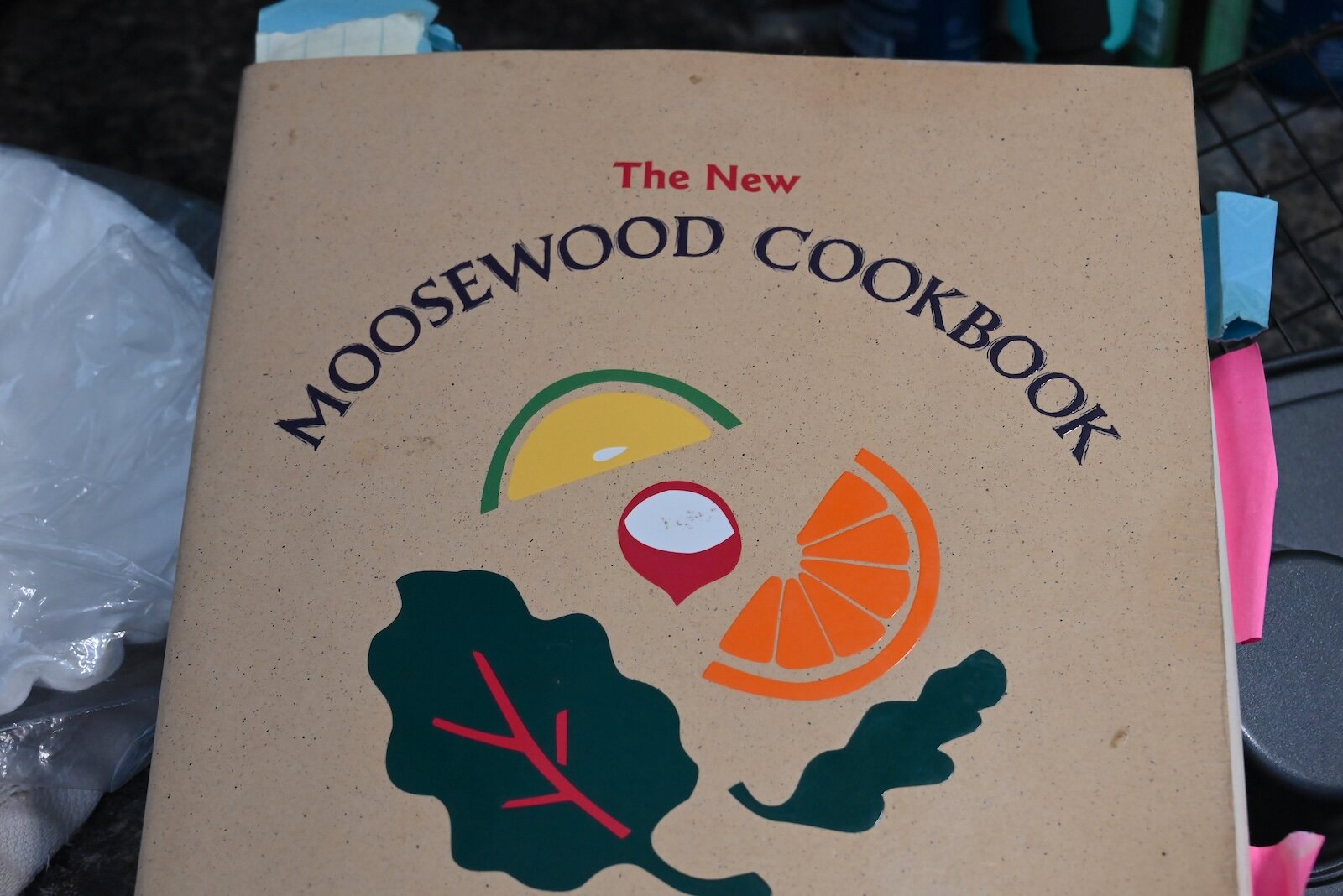 The recipe Stacey is using for making hummus comes from The New Moosewood Cookbook.