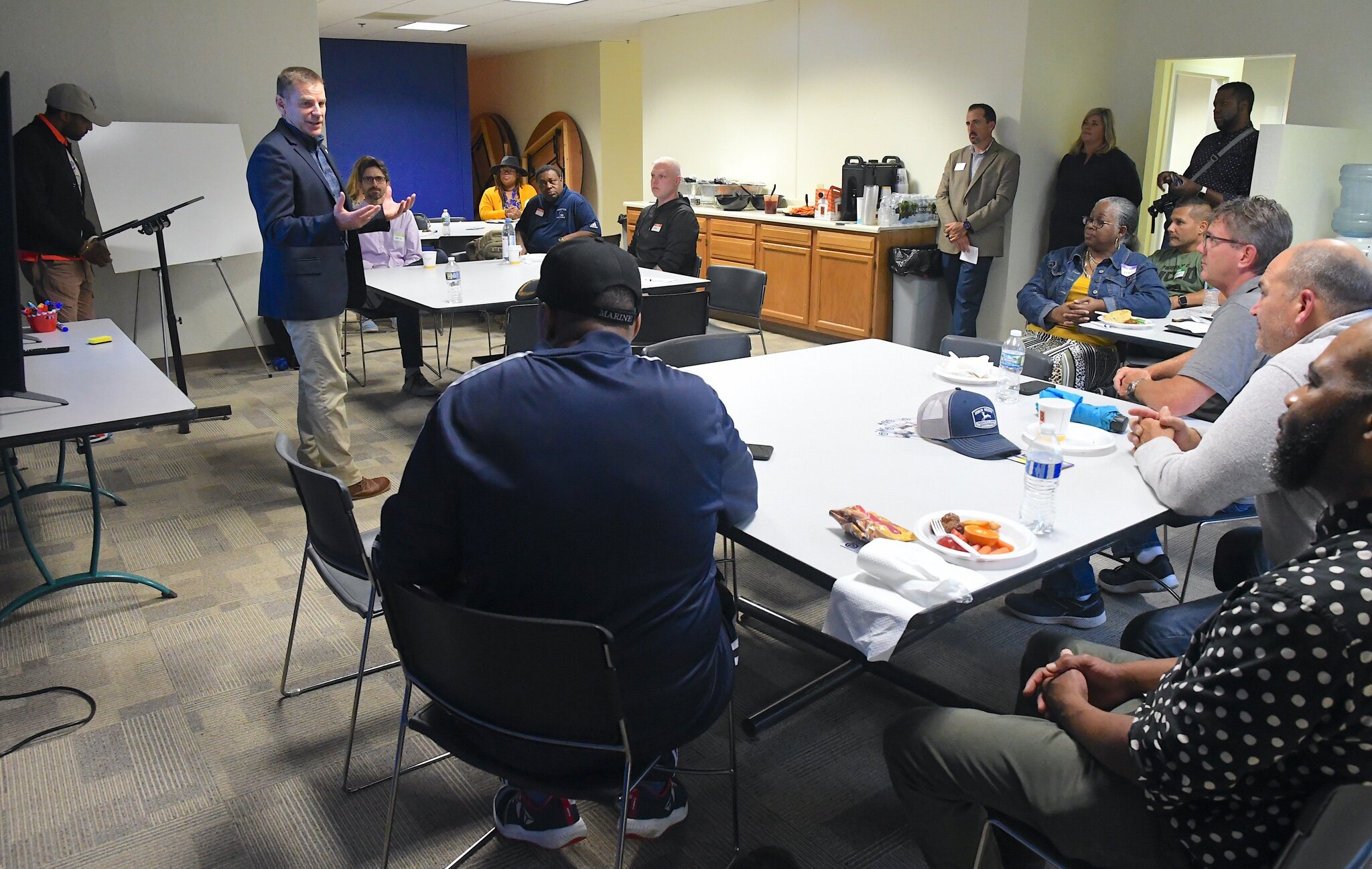 A scene from the opening session of the Michigan Veteran Entrepreneur Lab cohort in Battle Creek.