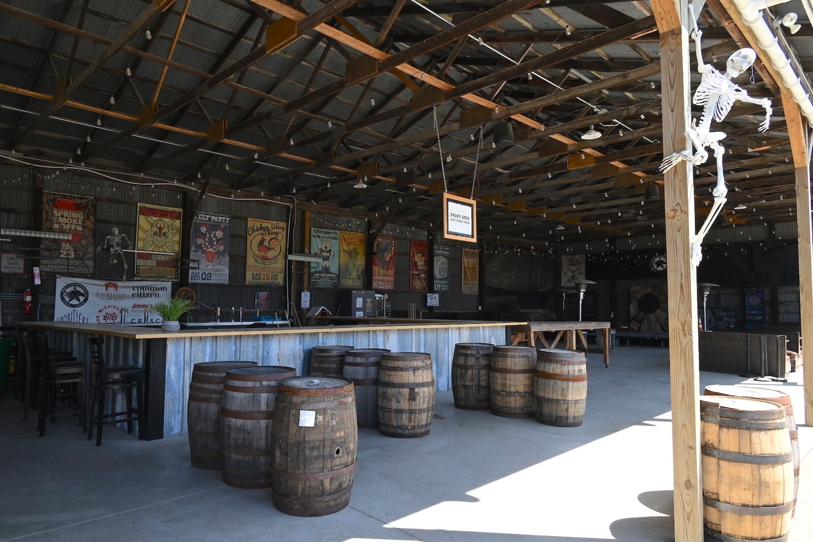 Scenes of Dark Horse’s beer garden, which opened in early May.