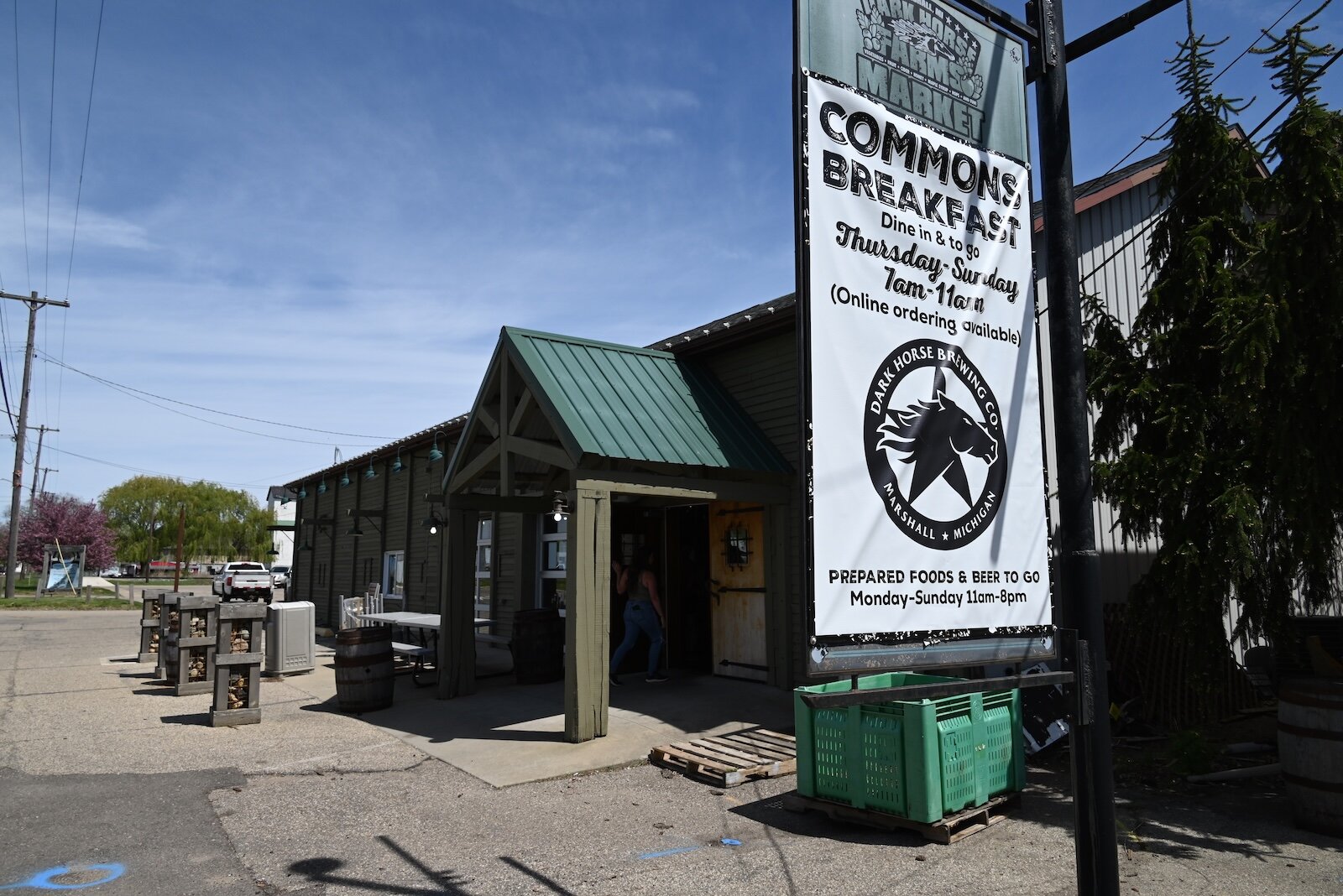  Dark Horse’s sign on South Kalamazoo Street in Marshall