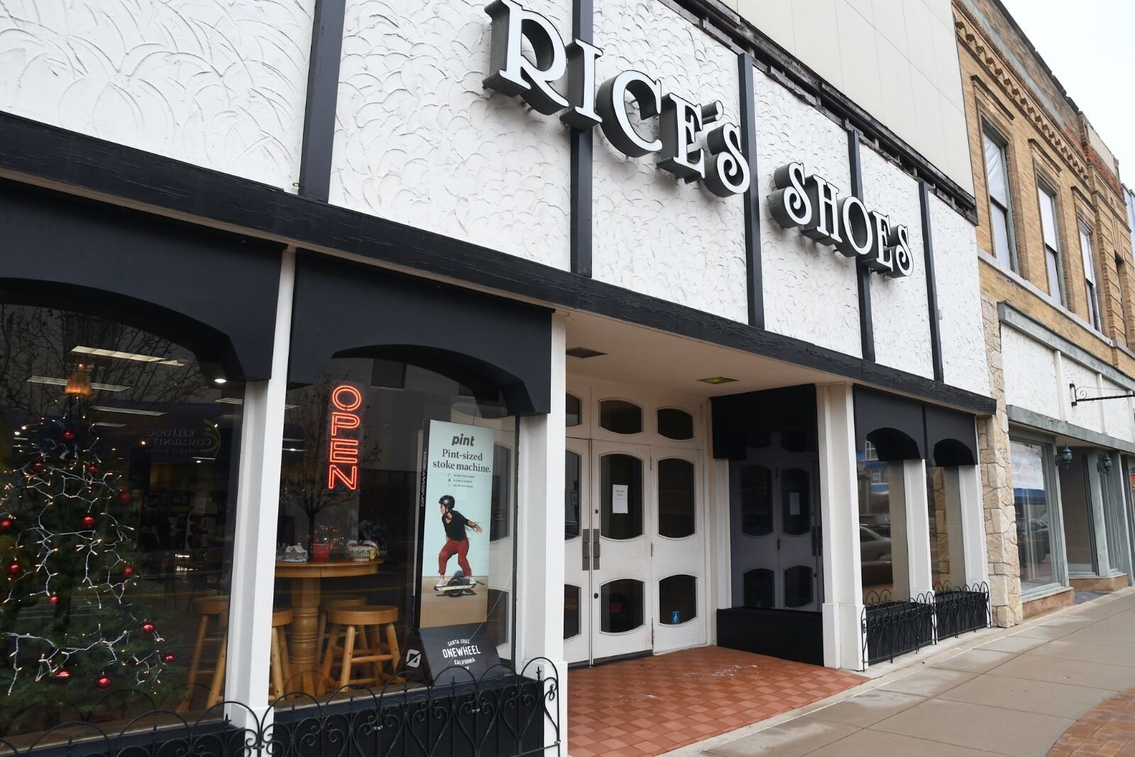  Rice’s Shoes is 62 W. Michigan in downtown Battle Creek