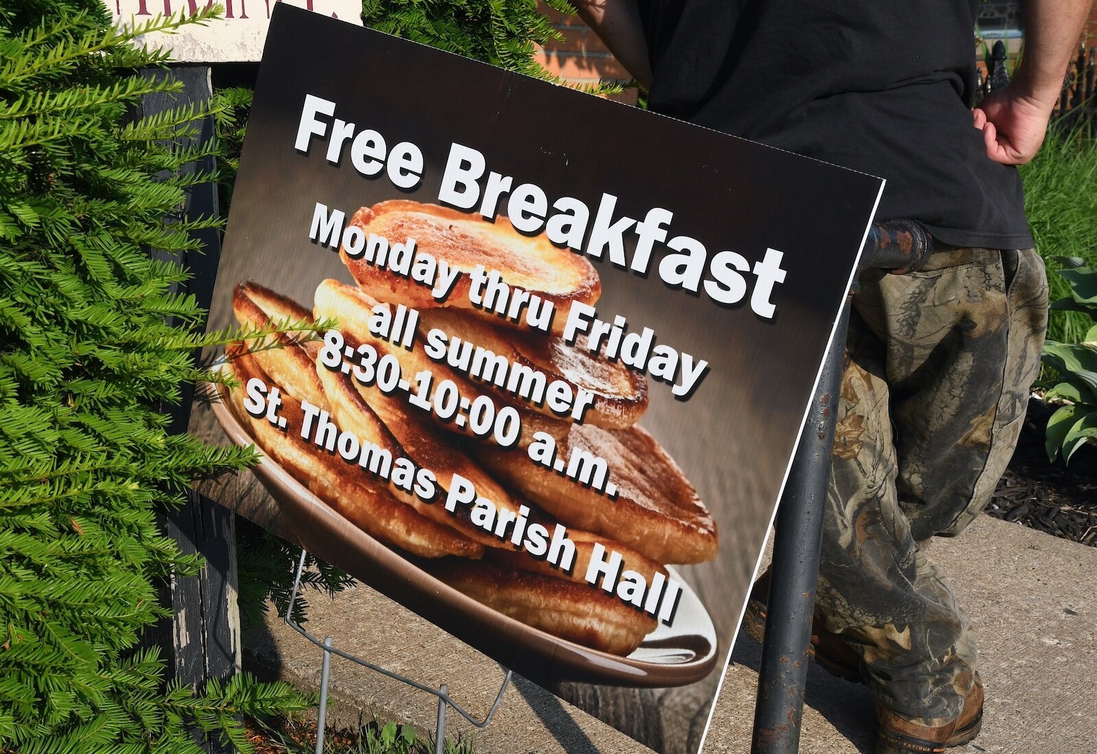 Breakfast is served during the summer months at St. Thomas Episcopal Church.