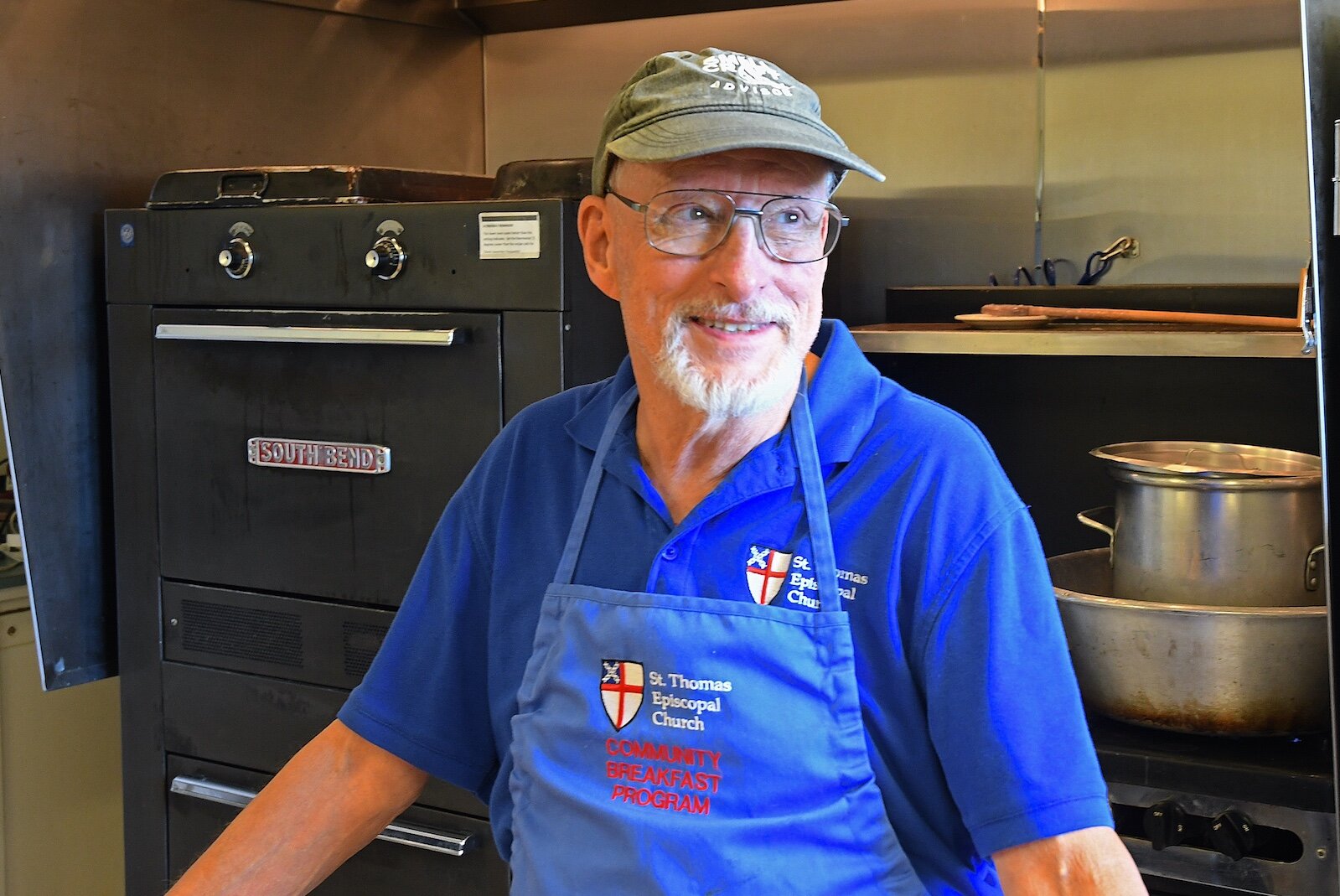 Roy Hillman is one of the lead volunteers for St. Thomas Episcopal Church’s parish breakfast program.