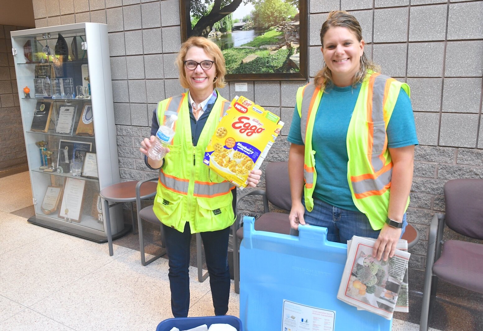 Patty Hoch-Melluish and Bessie Stears are part of the City of Battle Creek environmental team.