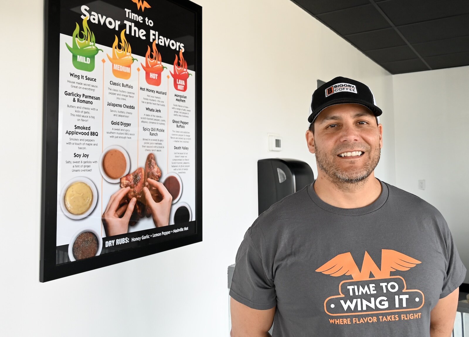 Charles Solano, who owns several Biggby Coffee stores, will open Time To Wing It in Urbandale.