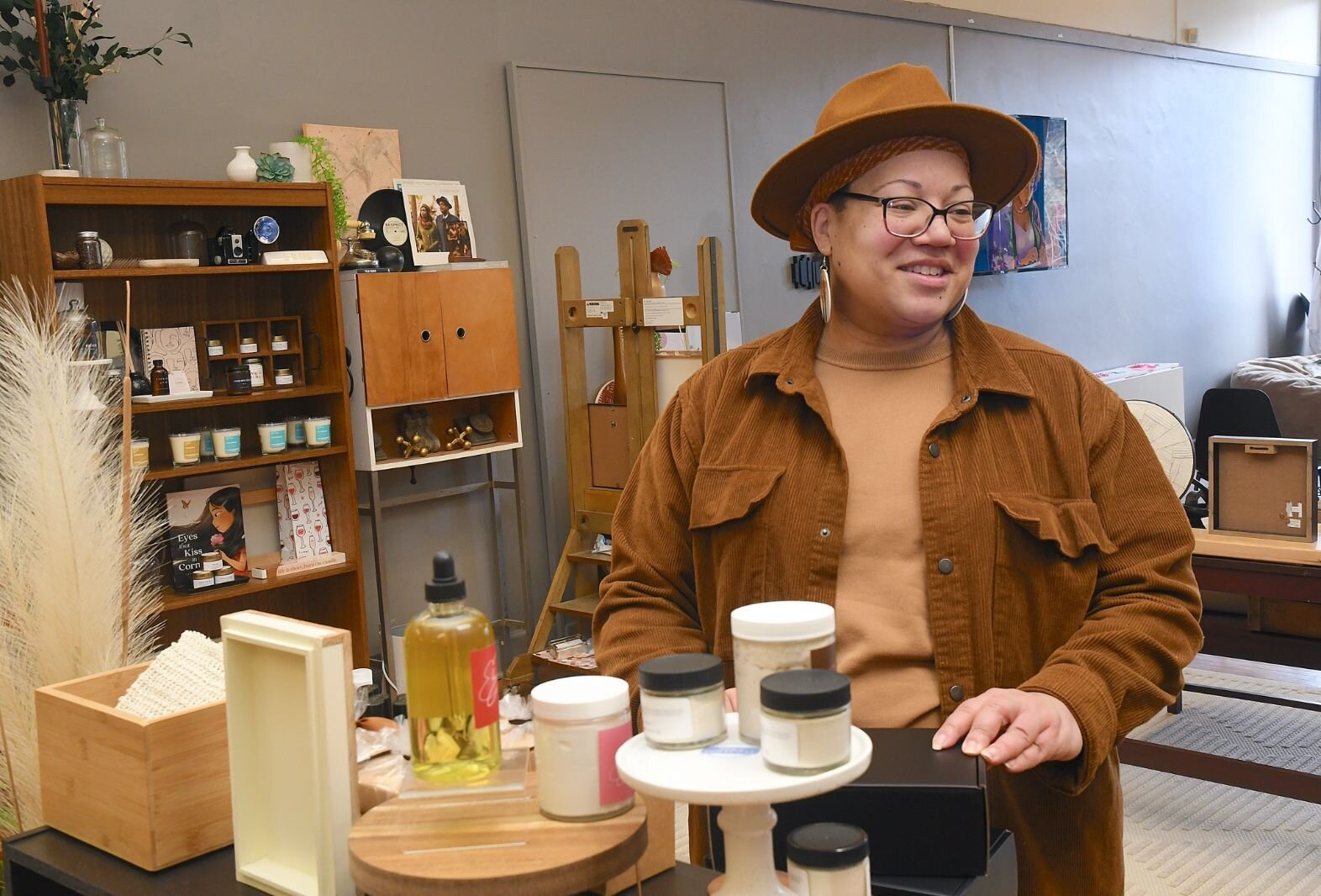 Tiffany Blackman is seen at her store in downtown Battle Creek.