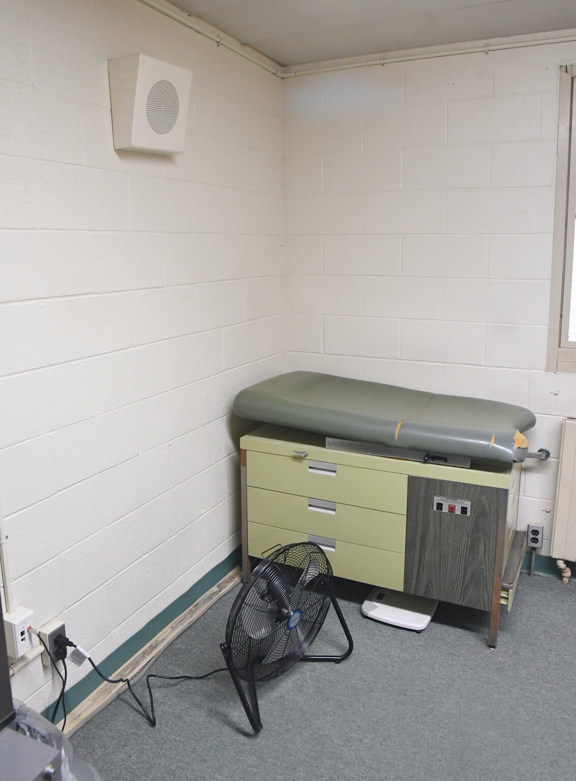A room inside the Calhoun County Youth Center currently serves as a courtroom and a medical exam room. In the planned remodeling they will be separated.