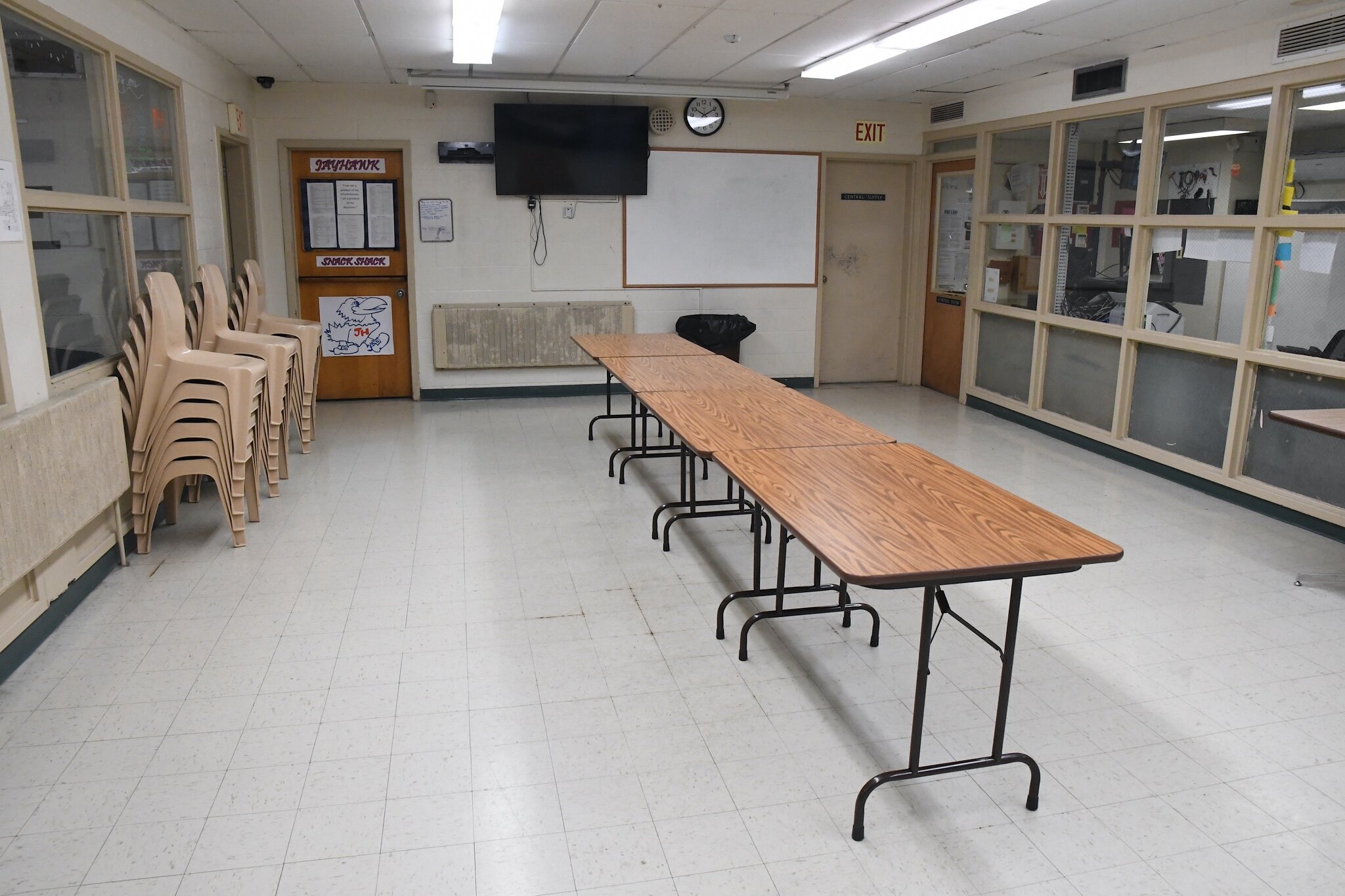 Two of the rooms inside the Calhoun County Youth Center which will be remodeled.