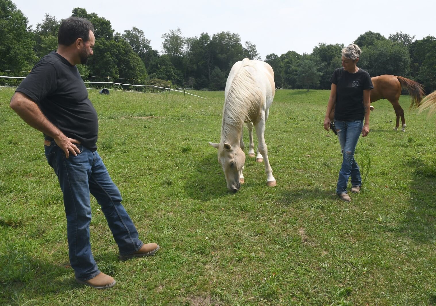 Corky and Nadin with Max at Paint Pony Haven.