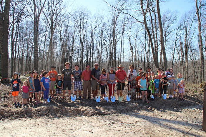 The Zanetti Family at the Groundbreaking for the new African Painted Dogs Exhibit