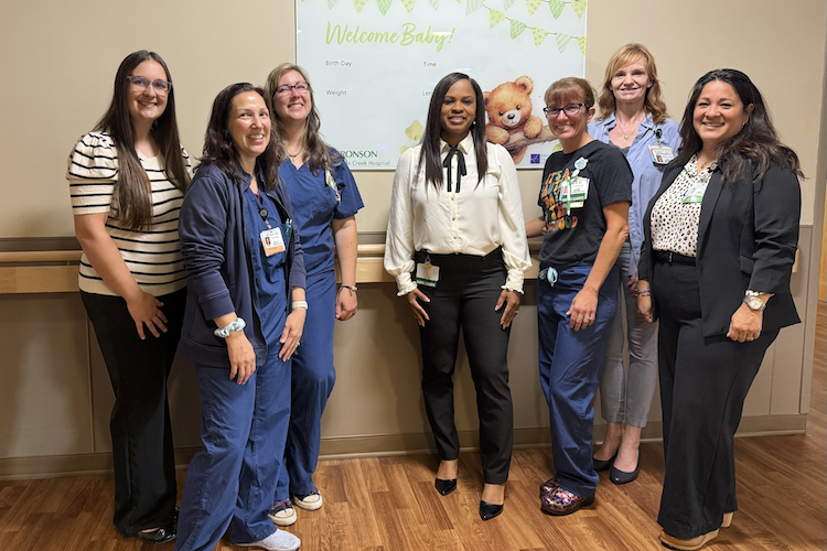 Members of the Bronson Battle Creek Hospital birth team