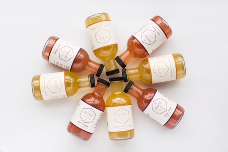 Physic Kombucha combines cold pressed juices and the fermented beverage Kombucha.