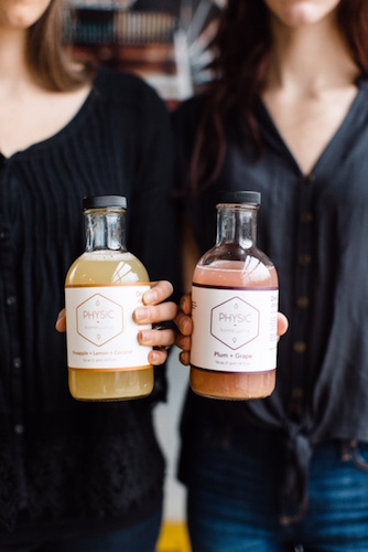 Physic Kombucha combines cold pressed juices and the fermented beverage Kombucha.