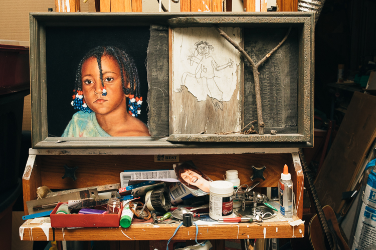 A man of many talents, artist James Palmore works from his studio to his childhood Eastside home.
