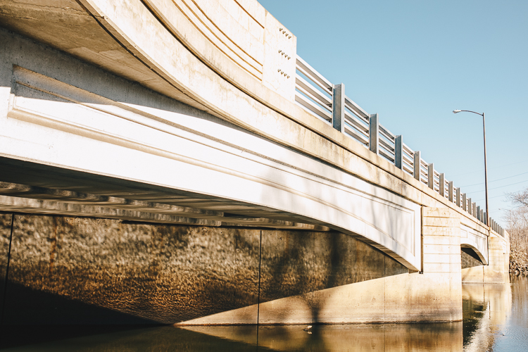 The Kalamazoo River serves as a boundary between the Eastside and downtown.