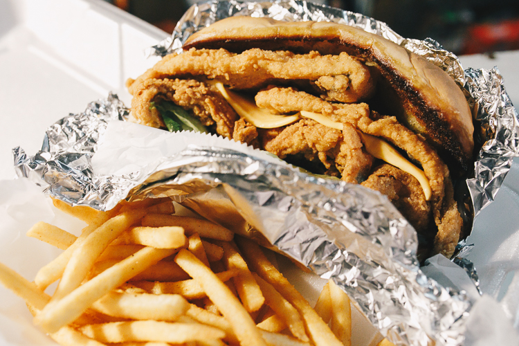 The Seaboat Fish Sandwich at Lil Fish Dock is popular with customers.