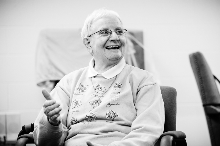  Sister Virginia "Ginny" Jones, a former environmental science teacher at Nazareth College and Western Michigan University, loves sharing stories  of Bow in the Clouds.