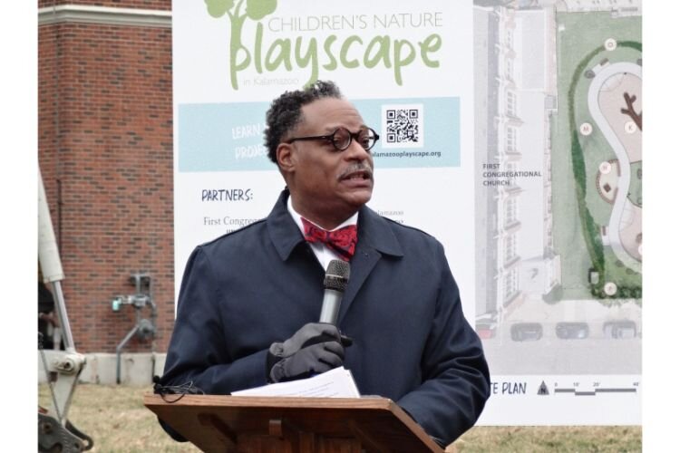 Dr. L Marshall Washington, President KVCC, at the Playscape groundbreaking.