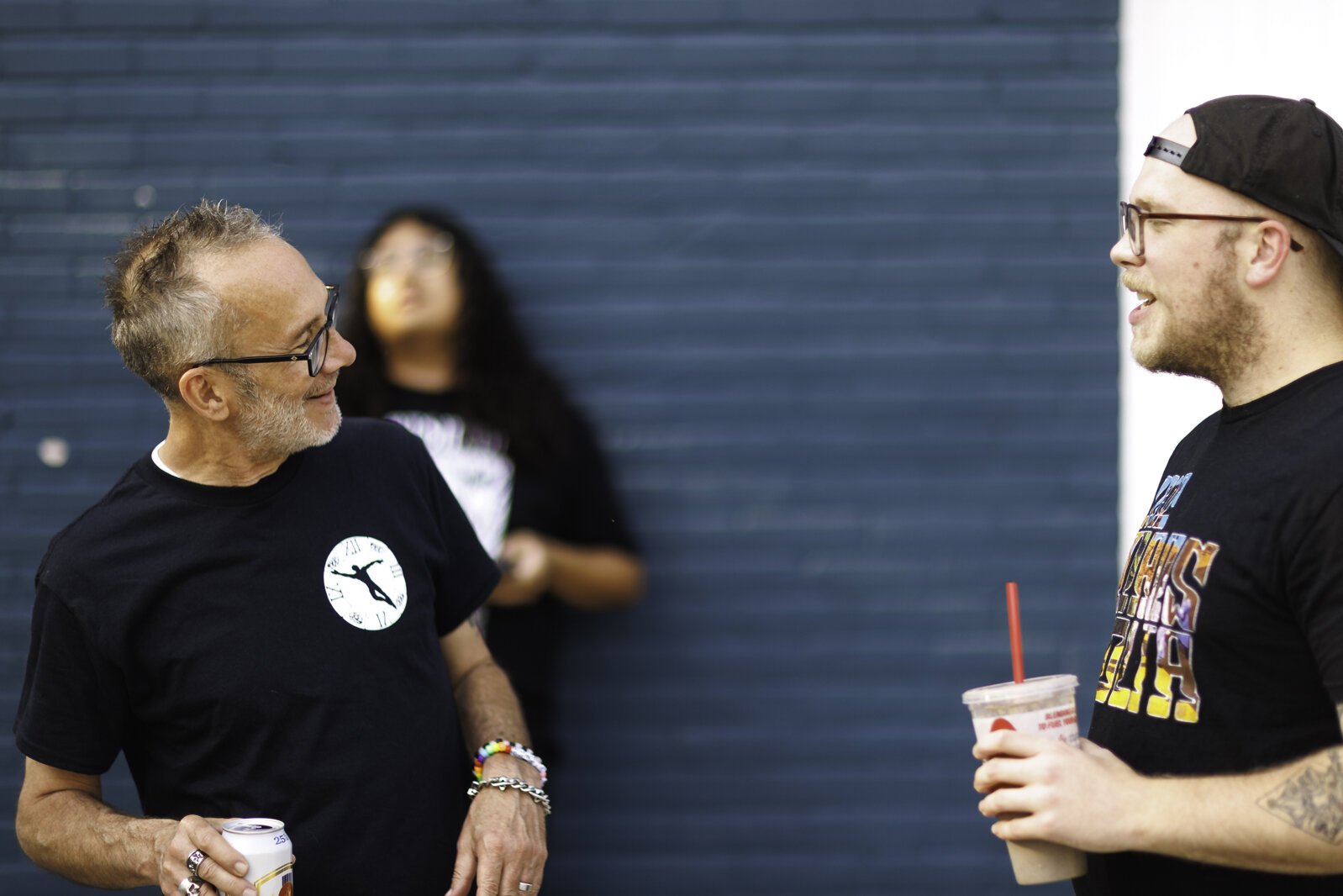 Burgess greets a patron. Most of the regulars have formed a community of friends. 
