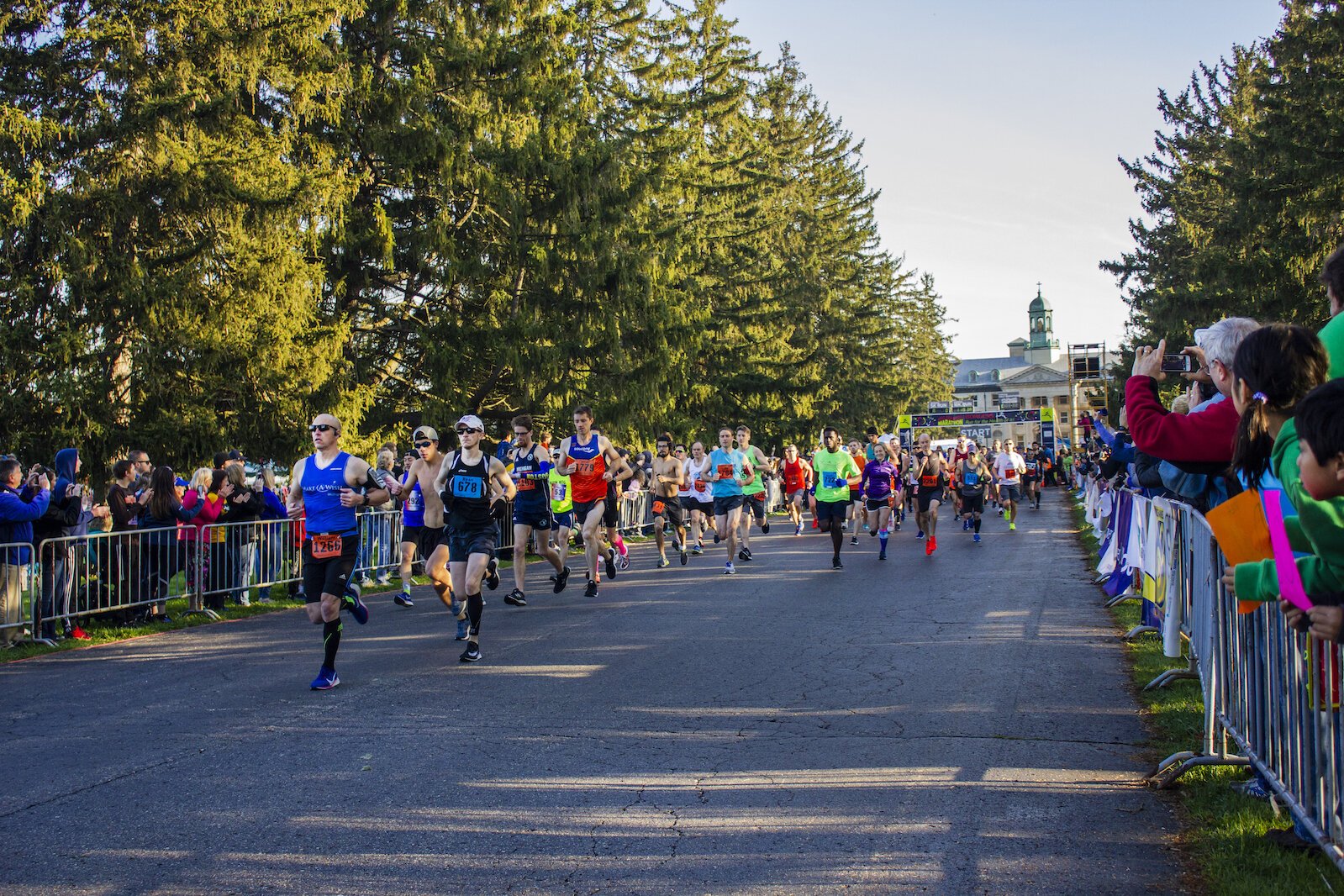 A shot from the 2019 Marathon shows runners and those encouraging their run.