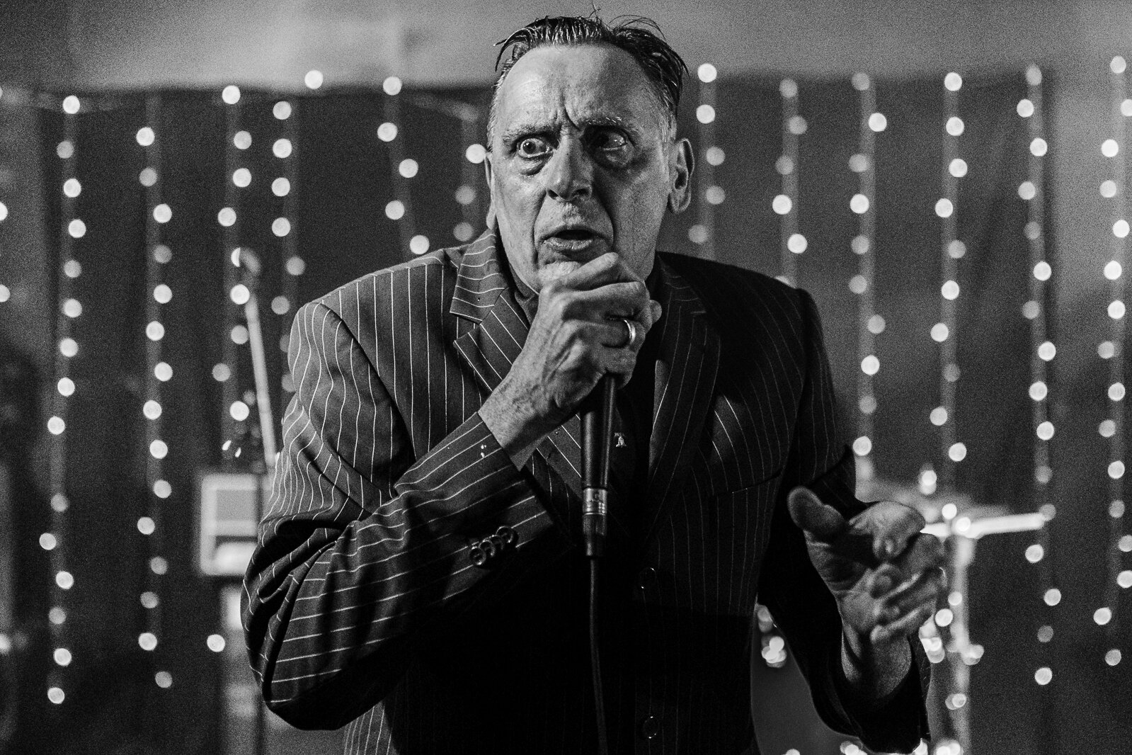 Mike Hard of Thrall, at another earlier RunOff show. Hard was of Kalamazoo's infamous The God Bullies.