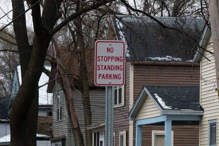 On many streets in the Northside neighborhood No Stopping, Standing, or Parking signs mean regular contact with KDPS officers.