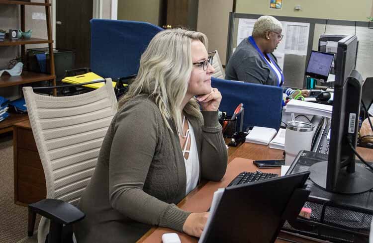 Paralegals from left are Allison Scamehorn and Beonka Weems-Hines.