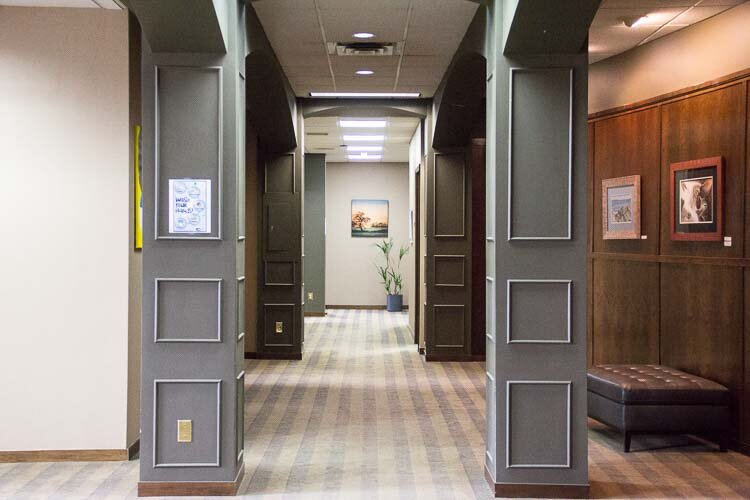 Lobby area in the Kalamazoo Defender office.