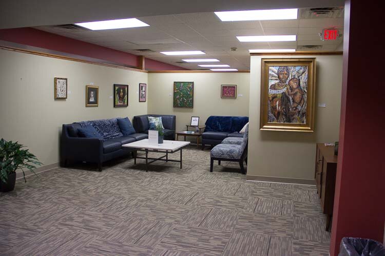 The Village Lobby on the second floor in the Kalamazoo Defender office.