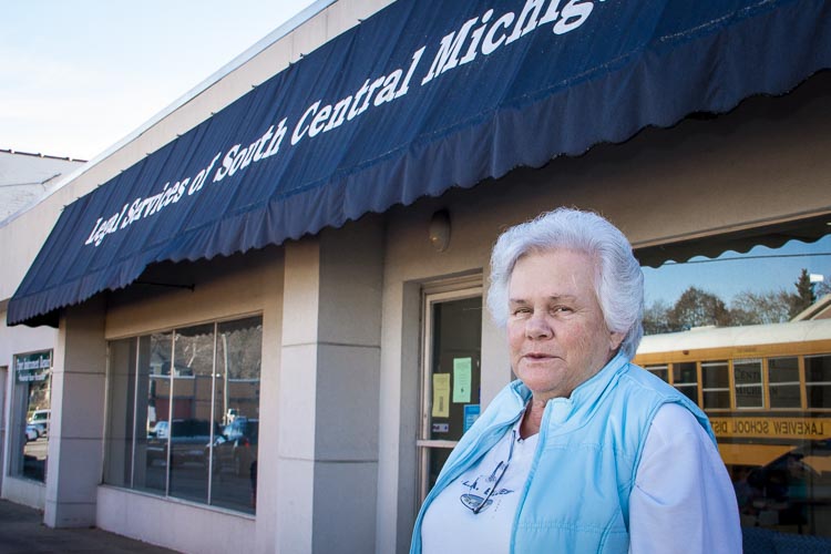 Phyllis Robinson and her grandchildren have been able to remain housed with the assistance of Legal Services of South Central Michigan. Photo Susan Andress