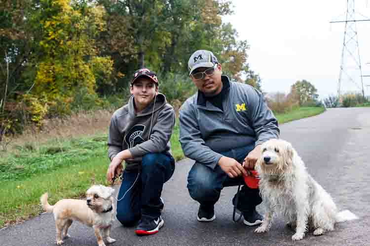 Damian Diamante with his father, Emerald.