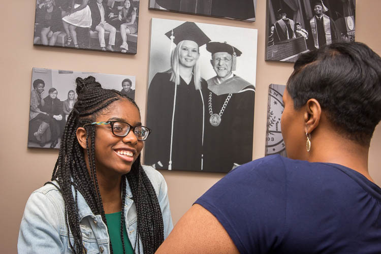 Antwinae McNeil, Seita Scholar, with Ronicka Hamilton, director.