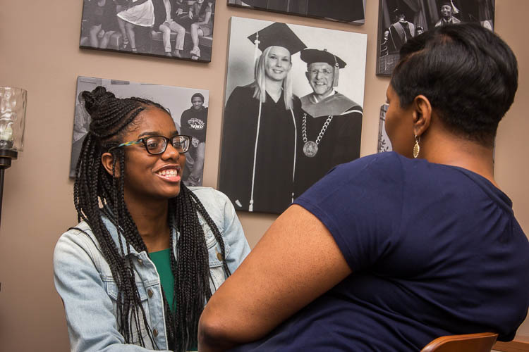 Antwinae McNeil, Seita Scholar, with Ronicka Hamilton, director.