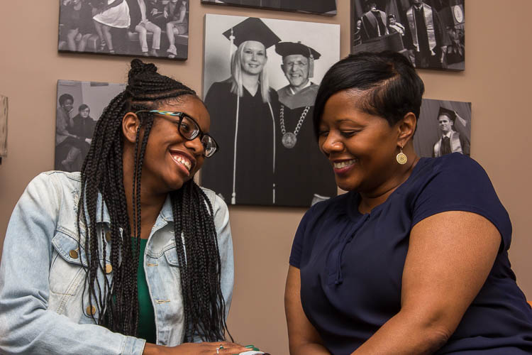 Antwinae McNeil, Seita Scholar, with Ronicka Hamilton, director.