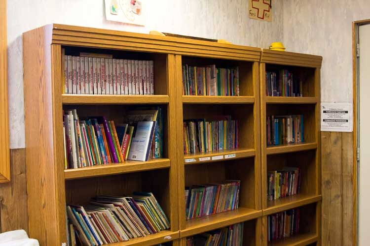 Games and books are found at the Oakwood Community Center.