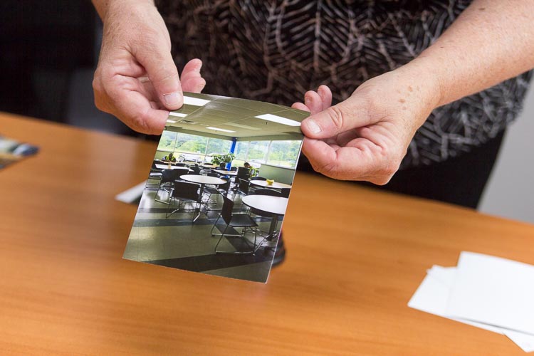 Instructor Betty Alia teaches about location from a photograph.