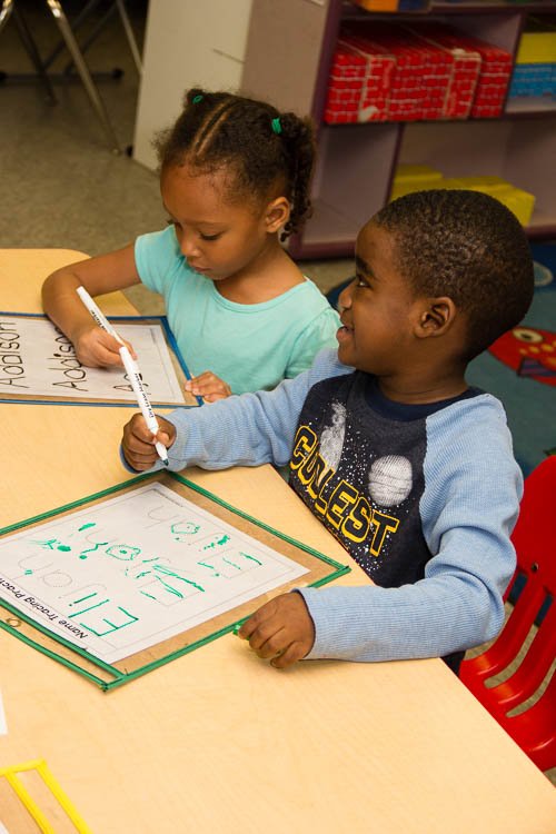 High-quality education in the early years helps give these 3 year olds a beneficial start.