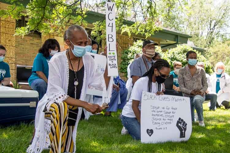 More than 100 staff at Family Health Center gathered to take a knee for 8 minutes and 46 second in honor of George Floyd and to promote racial justice and equity. 