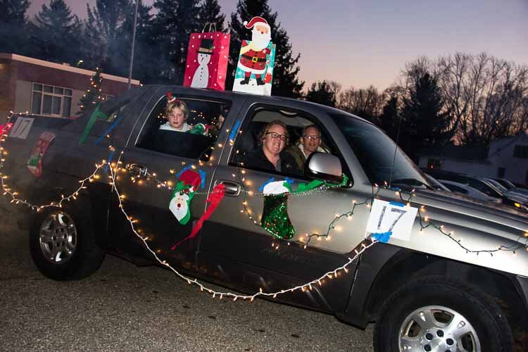 King-Westwood Elementary School families were being encouraged to decorate their vehicles with a winter or holiday theme.