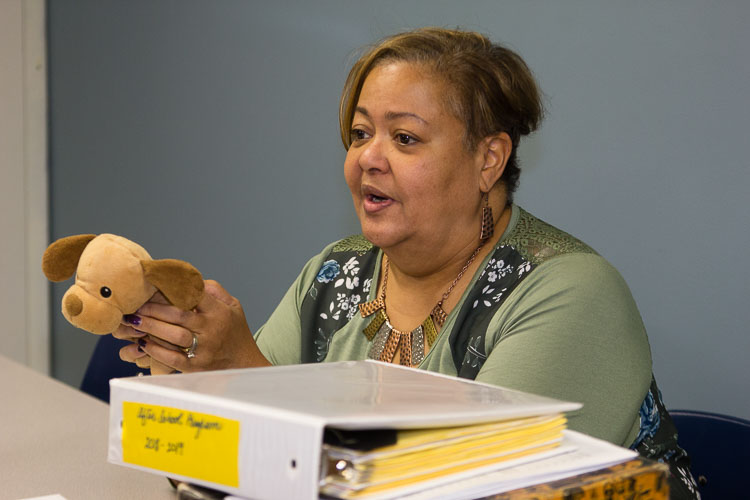 Tulane Glenn, Director of Academic Programming in the fourth and fifth grade classroom.