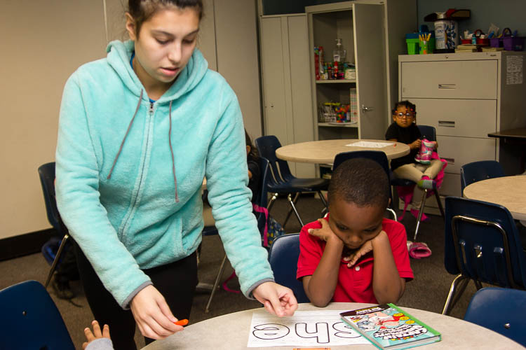 Ms Elena is an aide in the kindergarten and first grade classroom.